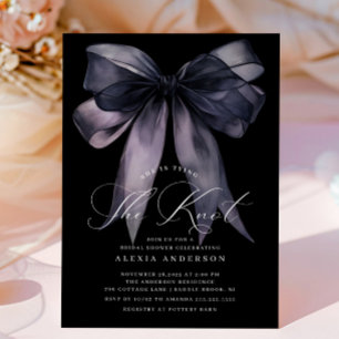 Convites Chá de panela de Casando preto Elegante