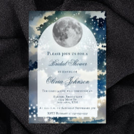 Convites Chá de panela de Céu Noturno Lunar