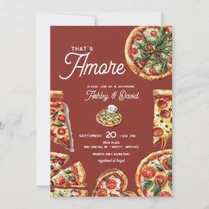 Convites Chá de panela de Chá de Casais de pizza italiana