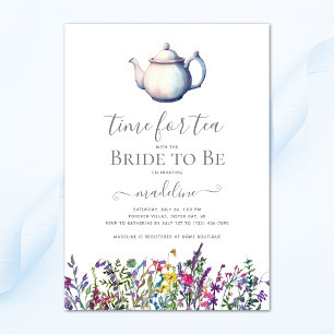 Convites Chá de panela de Chá de Flor Selvagem