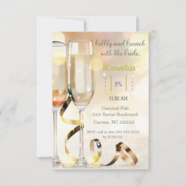 Convites Chá de panela de Champagne Brunch