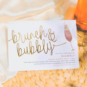 Convites Chá de panela de Champanhe Brunch & Bubble Waterco