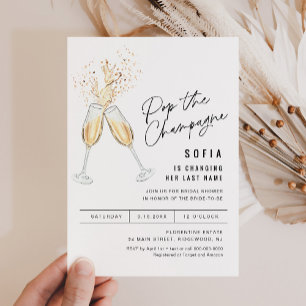 Convites CHÁ DE PANELA de Champanhe CRISTAL