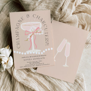 Convites Chá de panela de Champanhe e Charcuterie