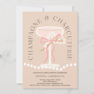 Convites Chá de panela de Champanhe e Charcuterie