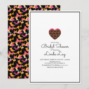 Convites Chá de panela de Cheetah Safari, animal minimalis