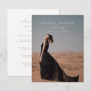 Convites Chá de panela de Chic de Script Minimalista Elega