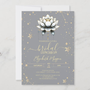 Convites Chá de panela de Cinzas do Lotus Celestial White