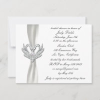 Chá de panela de Cisnes Prateadas Brancas da Fita