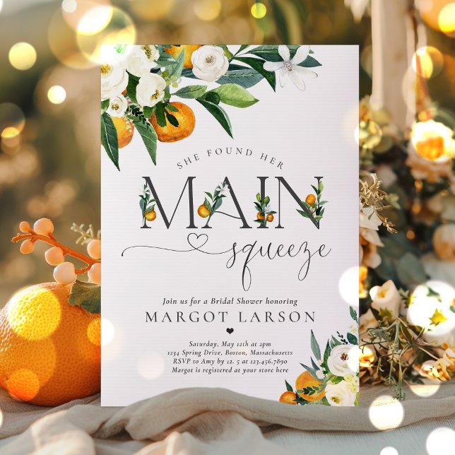 Convites Chá de panela De Citros Que Ela Encontrou Seu Prin (Criador carregado)