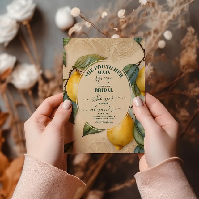 Convites Chá de panela de Citrus Lemon Bright (Criador carregado)