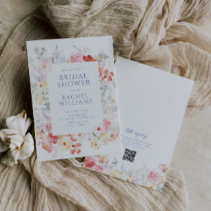 Convites Chá de panela de Código QR de Sangue de Pastel Sua