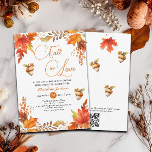 Convites Chá de panela de Código QR Floral Boho