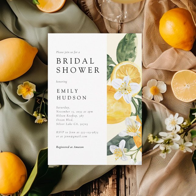 Convites Chá de panela de compressão principal do limão Cit (Criador carregado)