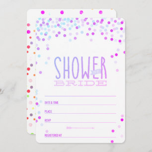 Convites Chá de panela de Confetti Bonito