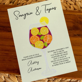 Convites Chá de panela de coquetel espanhol Sangria & Tapas