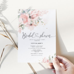 Convites Chá de panela de cor d'água embebida elegante