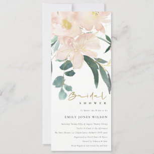 CONVITES CHÁ DE PANELA DE COR DE ÁGUA FLORAL FLORAL BUNCH