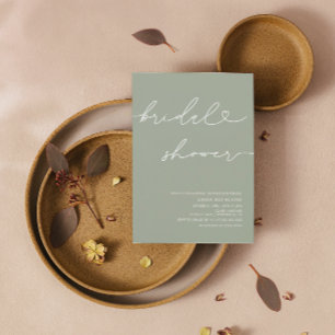 Convites Chá de panela de Coração Manuscrito Minimalista