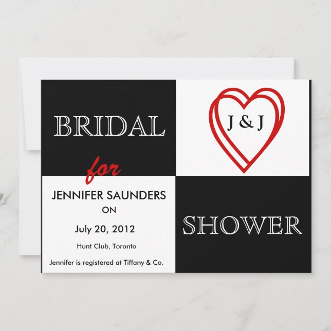 Convites Chá de panela de Corações do AMOR (Frente)