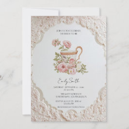 Convites Chá de panela de Cottagecore Romântico