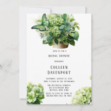 Chá de panela de Cupcake de Borboleta de Hydrangea