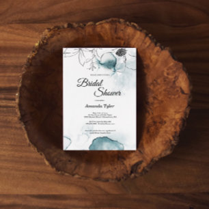 Convites Chá de panela de desenho de cor d'água