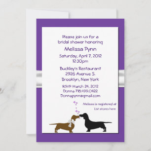 Convites Chá de panela de Diversão de Dachshounds