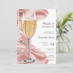 Convites Chá de panela de espuma rosa e prosecco Brunbble
