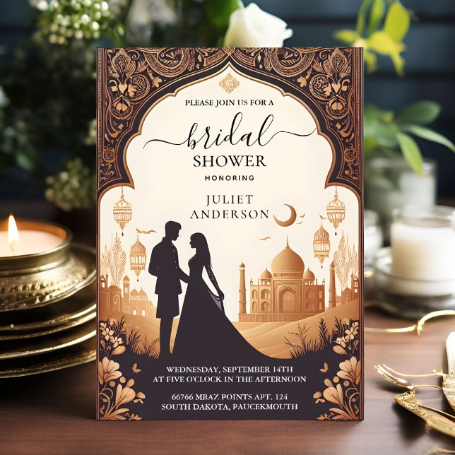 Convites Chá de panela de Estilo Indiano Hindi Henna Mehndi (Criador carregado)