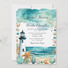 Convites Chá de panela de farol náutico
