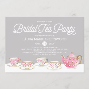 Convites Chá de panela de Festa de Chic Watercolor Bridal T