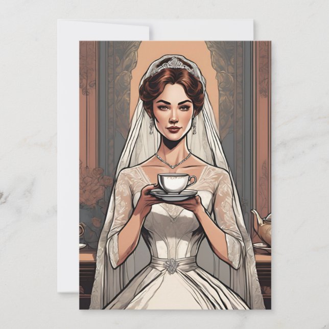 Convites chá de panela de festa de jardim botânico (Frente)