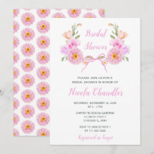 Chá de panela de Fita Floral Rosa