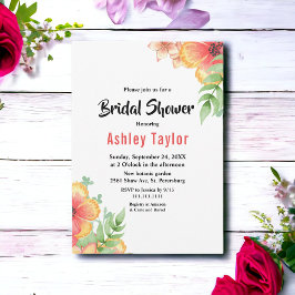 Convites Chá de panela de Flor Botânico Romântico