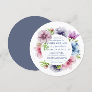 Convites Chá de panela de Flor de Anemone de Água