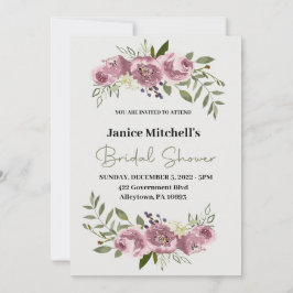 Convites Chá de panela de Flor Leve