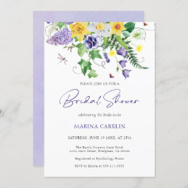 Convites Chá de panela de flor selvagem