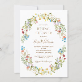 Convites Chá de panela de flor selvagem