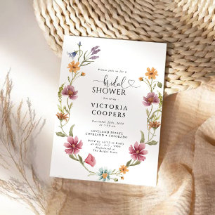 Convites Chá de panela de flor selvagem