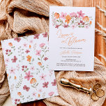 Convites Chá de panela de flor selvagem<br><div class="desc">O amor está florescendo! Anuncie seu próximo chá de panela com nossos convites inspirados no livro, apresentando flores silvestres bonitinhas e encantadoras em tons tendinosos como laranja, verde-sábio, vermelho-escuro e rosa empoeirado em branco. O moderno roteiro de pincel adiciona um toque de elegância a esses convites únicos que são perfeitos...</div>