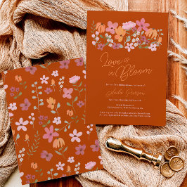 Convites Chá de panela de flor selvagem