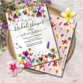 Convites Chá de panela de flor selvagem