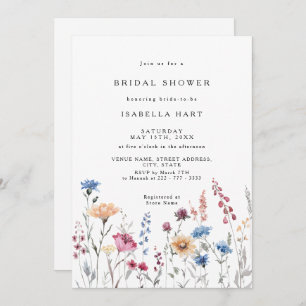 Convites Chá de panela de Flor Selvagem da Daîd