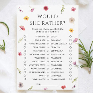 Convites Chá de panela De Flor Selvagem Ela Poderia Prefere