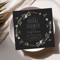 Chá de panela de flor selvagem preto Moderno Boho