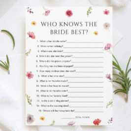 Convites Chá de panela De Flor Selvagem Que Conhece O Cartã