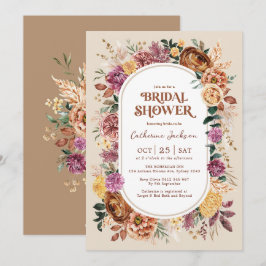 Convites Chá de panela de Florais Chic de Algodão Retroativ
