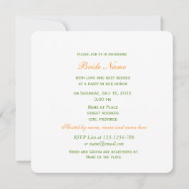 Convites chá de panela de flores amarelas vintage