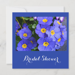 Convites chá de panela de flores azuis de primavera bonito